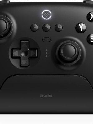 8Bitdo Ultimate Bluetooth Controller with Charging Dock, Wireless Pro Controller with Hall Effect Sensing Joystick, Compatible with Switch, Windows and Steam Deck (Black)